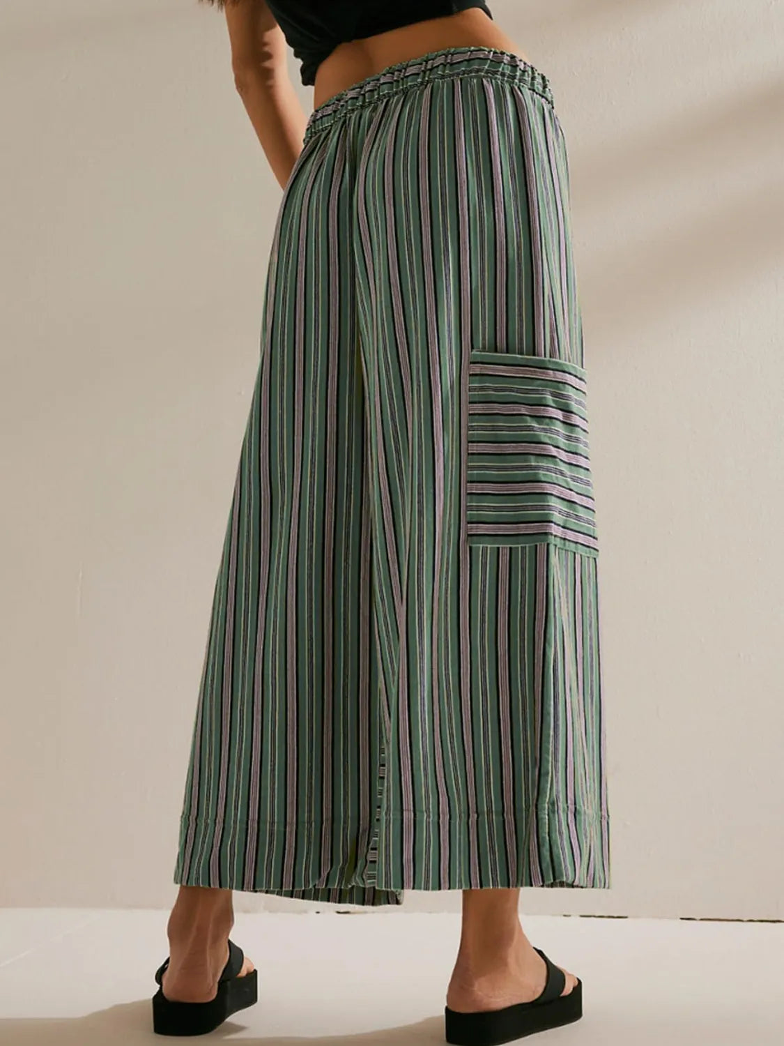 Contrast Striped Wide Leg Pants (18)