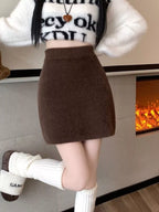 Plush Knit Mini Skirt (2)