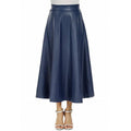 Pu Skirt Long High Waist variant CJNSXZQZ00508-Navy-XL|CJNSXZQZ00508-Navy-L|CJNSXZQZ00508-Navy-M|CJNSXZQZ00508-Navy-XXL|CJNSXZQZ00508-Navy-S