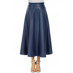 Pu Skirt Long High Waist variant CJNSXZQZ00508-Navy-XL|CJNSXZQZ00508-Navy-L|CJNSXZQZ00508-Navy-M|CJNSXZQZ00508-Navy-XXL|CJNSXZQZ00508-Navy-S