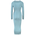 French Lapel Metal Buckle Long Sleeve Long Sheath Skirt photo 2