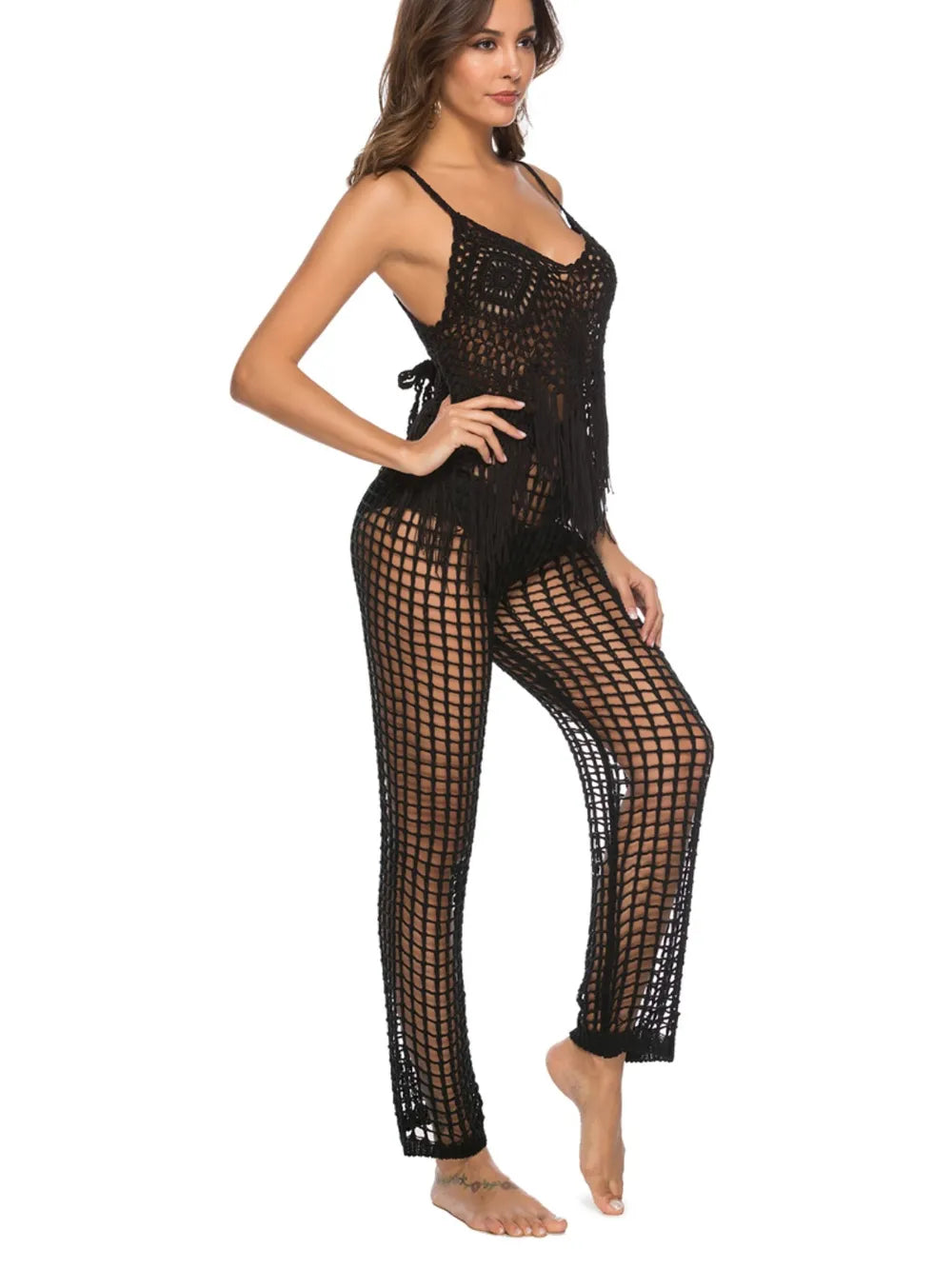 Cutout High Waist Swim Pants (6)