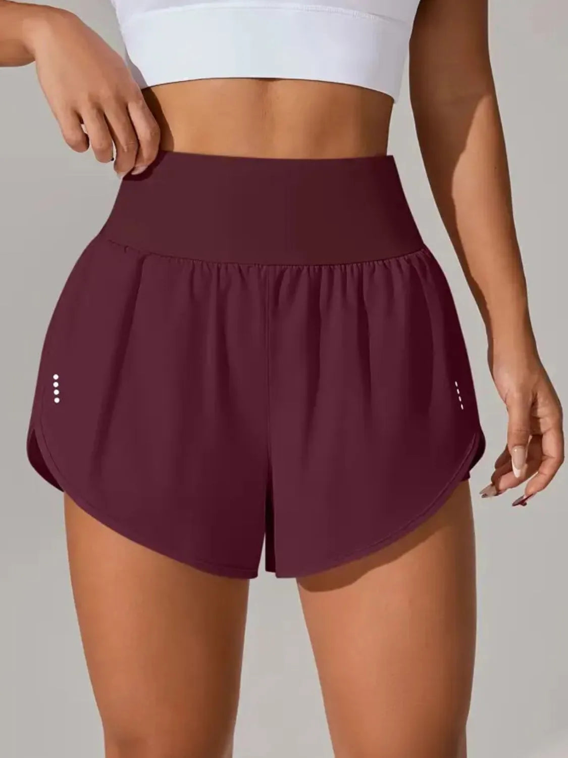 Pocketed High Waist Active Shorts (31)