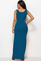 Scoop Neck Wide Strap Maxi Dress (2)