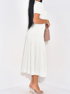 Textured Knit Short Sleeve Dress (7)