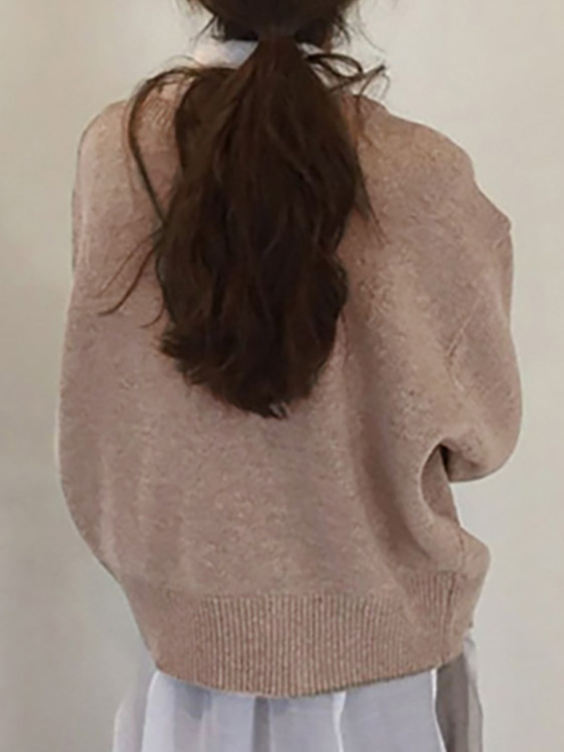 Dropped Shoulder Buttoned Cardigan (2)