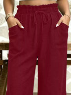 High-waisted Drawstring Capris (11)