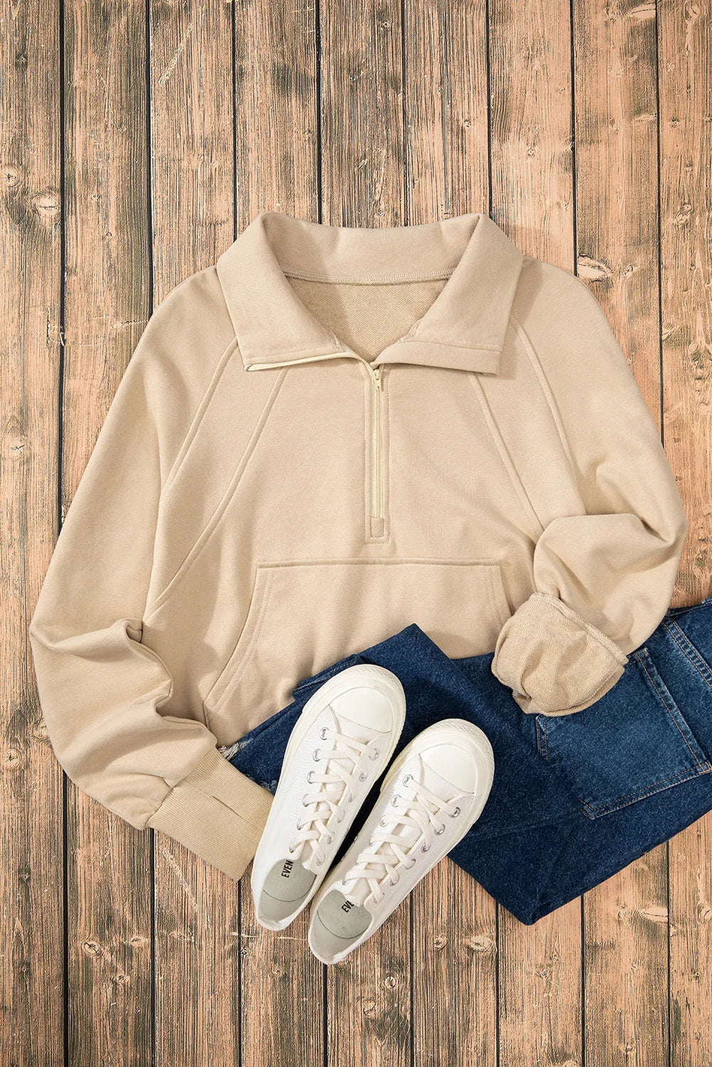Half Zip Long Sleeve Sweatshirt (31)