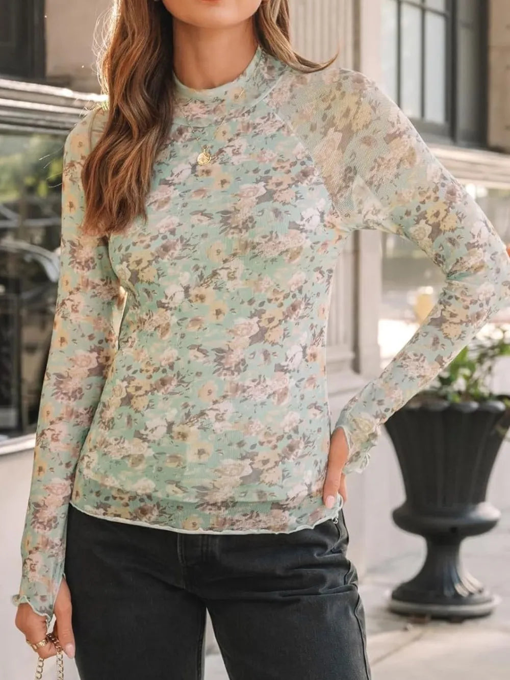 Mock Neck Long Sleeve Top (11)