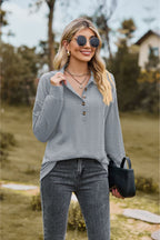 Collared Neck Long Sleeve Blouse (20)
