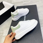 Pu Leather Lace Up Round Toe Platform Sneakers (5)