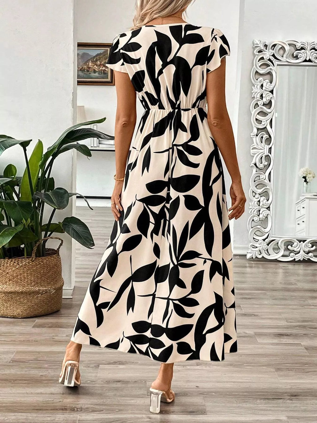 Surplice Cap Sleeve Midi Dress (14)