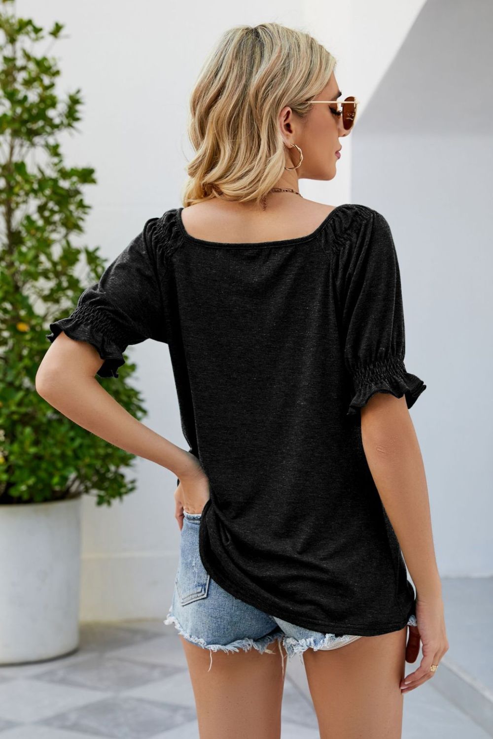 Short Flounce Sleeve Top (9)