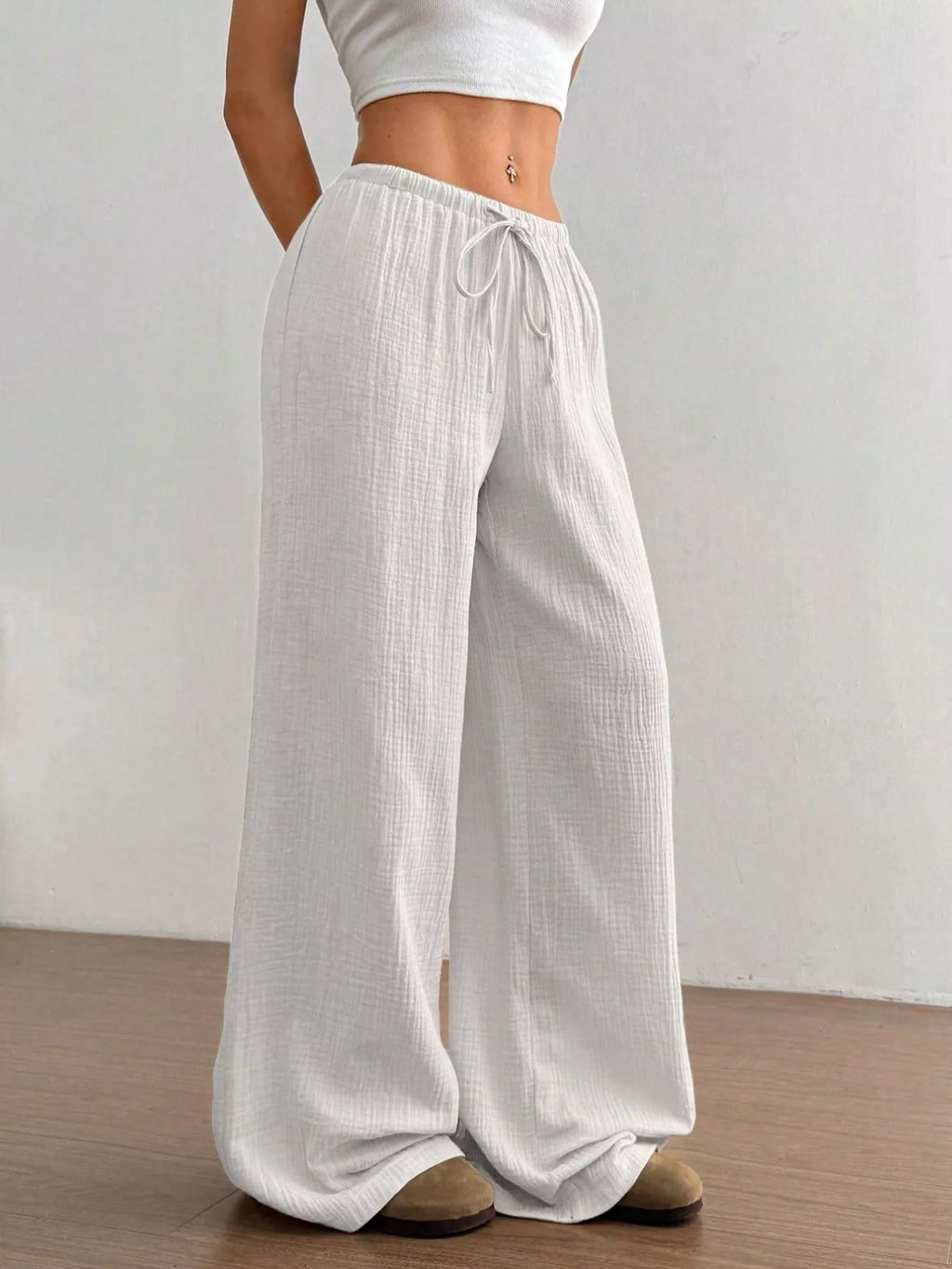 Wide-leg Drawstring Pants (5)