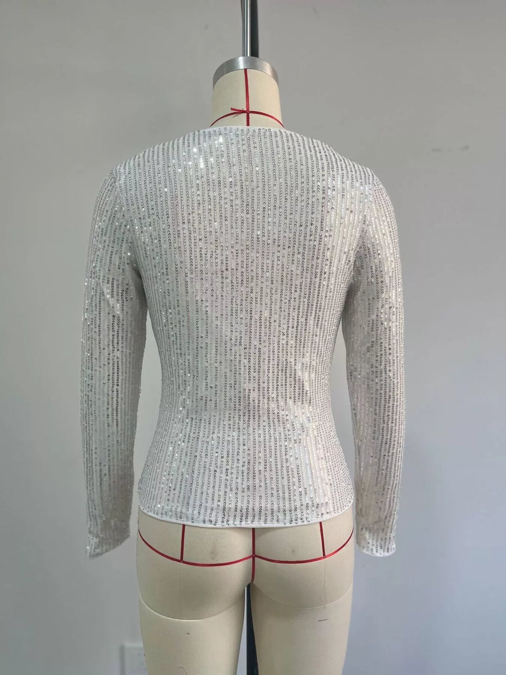 Sequin Long Sleeve Crop T-shirt (16)