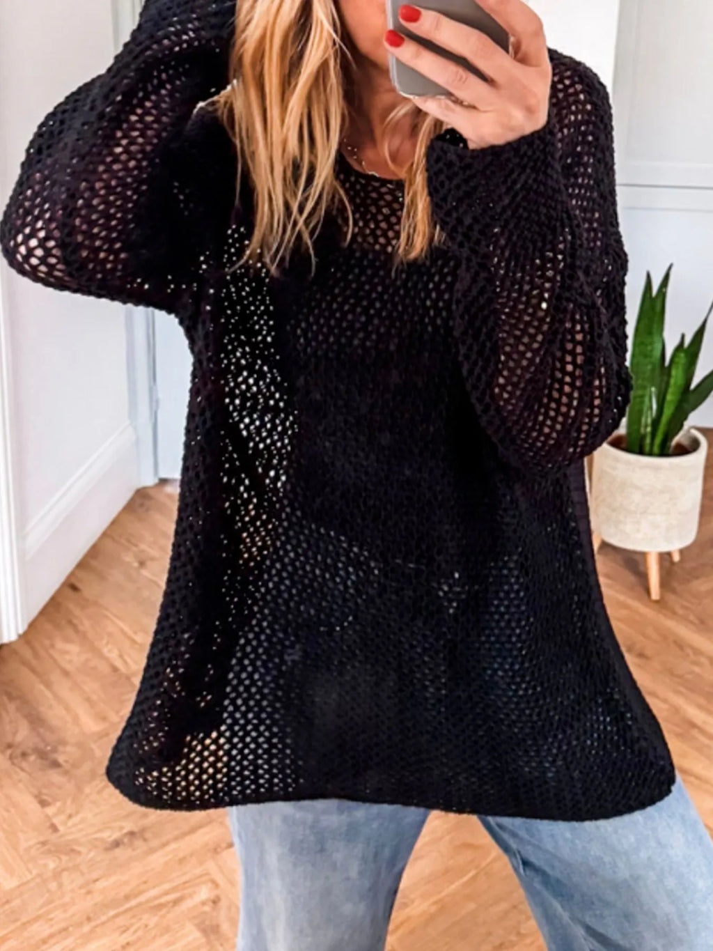 Lightweight Openwork Knit Cover Up (15)