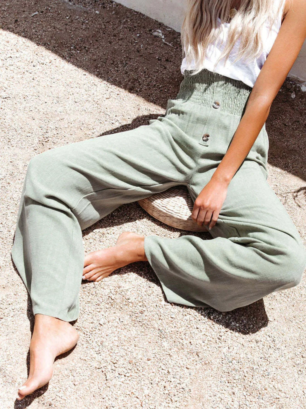 Full Size High-waisted Textured Wide Leg Pants Plus (7)