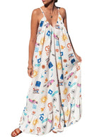 Printed V-neck Summer Maxi Dress (11)