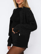 Zip Up Long Sleeve Cardigan (2)