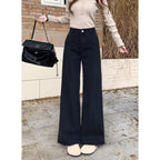 Black High Waisted Wide Leg Jeans photo 3