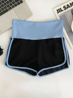High Waist Contrast Trim Shorts (2)