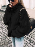 Chunky Knit Turtleneck Sweater (4)