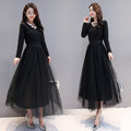 V-neck Black Dress variant CJNSSYLY12474-Black-L|CJNSSYLY12474-Black-S|CJNSSYLY12474-Black-3XL|CJNSSYLY12474-Black-XXL|CJNSSYLY12474-Black-M|CJNSSYLY12474-Black-XL
