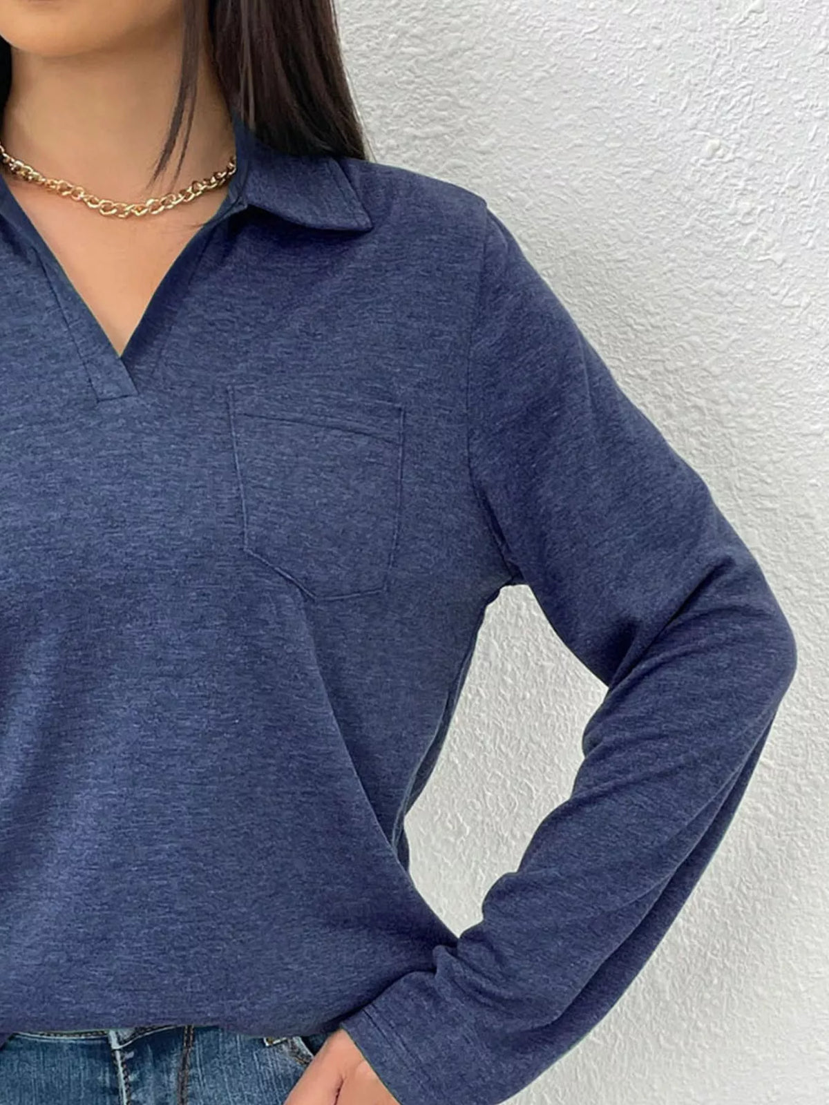 Casual Long Sleeve Polo T-shirt (12)