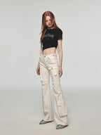 Cargo Pants Retro Wide Leg Straight Leg photo 3
