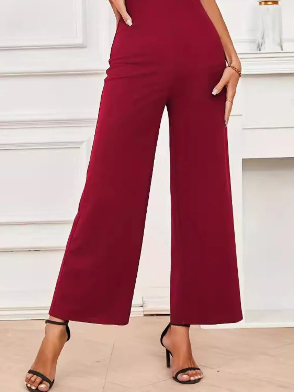 V-neck Flutter Sleeve Jumpsuit (6)