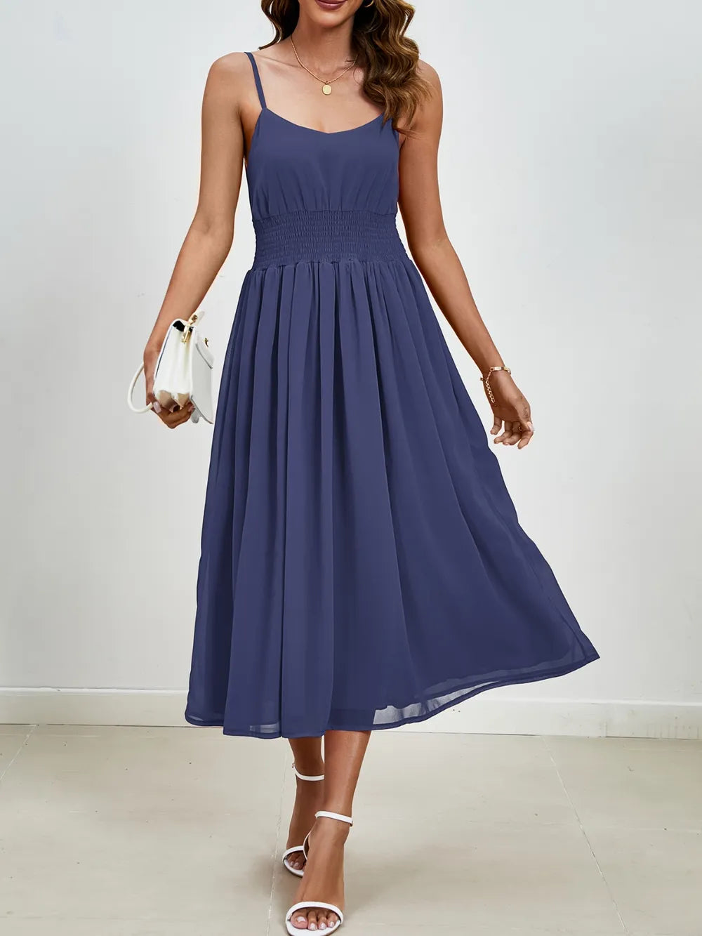 Scoop Neck Midi Cami Dress (9)