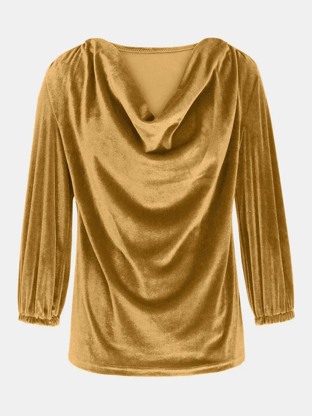 Cowl Neck Three-quarter Sleeve Top (6)