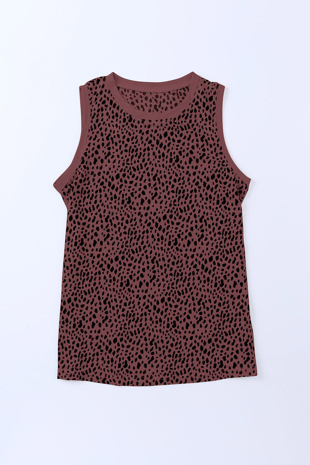 Printed Round Neck Tank Top (5)