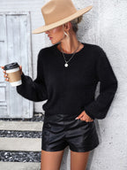 Lace Detail Cutout Long Sleeve Pullover Sweater (6)