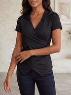 Hooded Wrap Front Slim Fit Top (2)