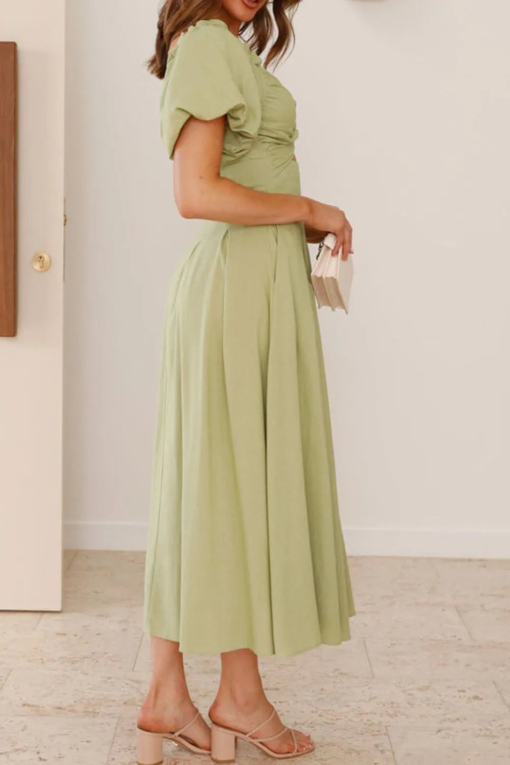 Sweetheart Neck Puff Sleeve Dress (5)