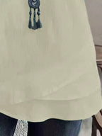 Notched Short Sleeve Blouse (21)