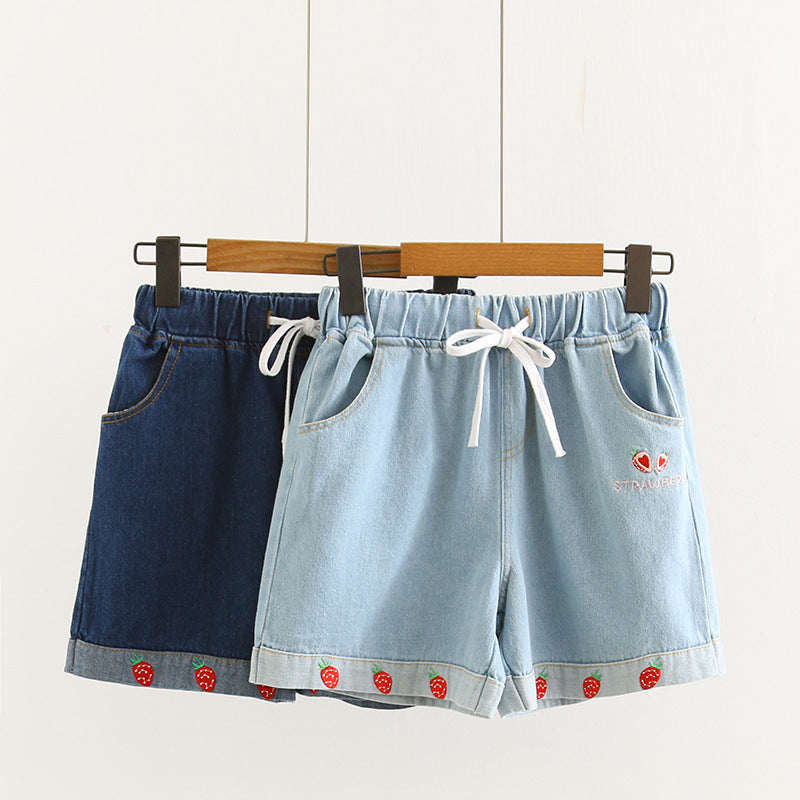 Strawberry Loose Wide-leg Jeans photo 1