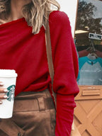 Full Size One-shoulder Ribbed Sweater Plus (7)