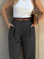 High-waisted Pleated Pants (3)