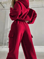Kangaroo Pocket Hoodie Joggers Set (15)