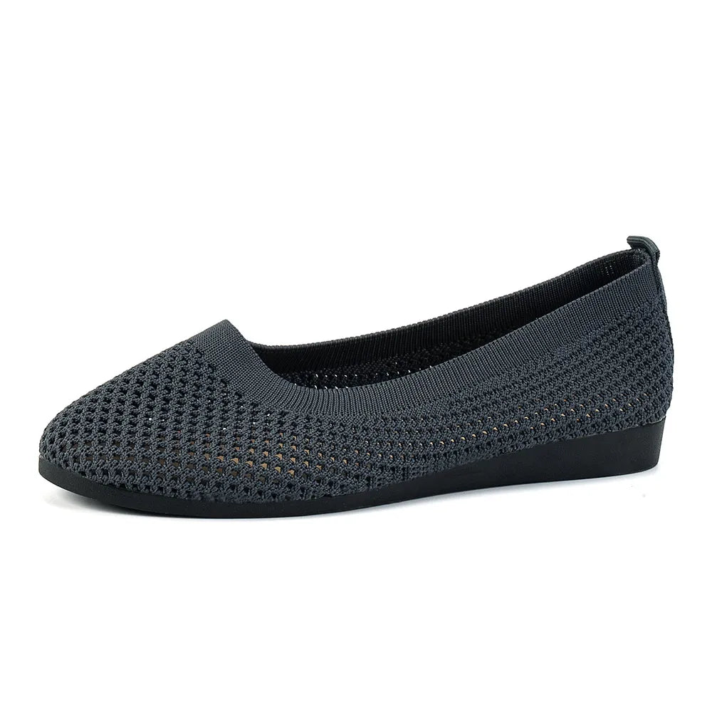 Solid Color Mesh Flat Slip-ons (15)