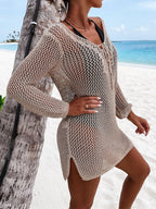 Openwork Tie Neck Cover-up (4)