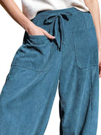 Casual Corduroy Wide Leg Pants Pockets (3)