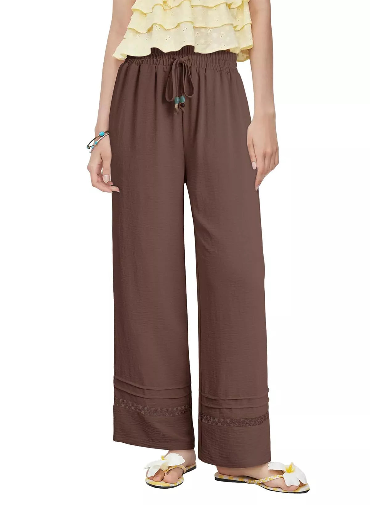 Casual Wide Leg Drawstring Pants (17)