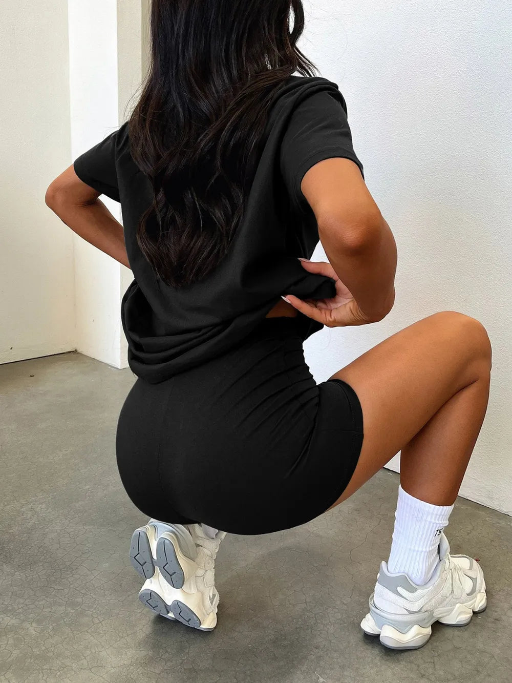 V-neck T-shirt Shorts Set (10)