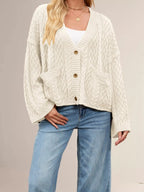 Cozy Cable Knit Cardigan Pockets (7)