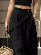 Asymmetrical Wrap Wide-leg Pants (6)
