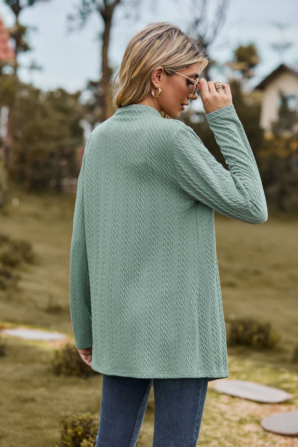Open Front Long Sleeve Cardigan (6)