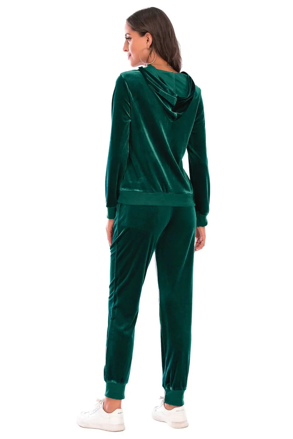 Zip-up Hooded Jacket Pants Set (2)